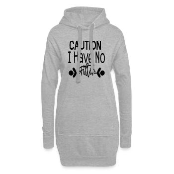 Attention je n’ai pas de filtre - Sweat-shirt à capuche long Femme - gris chiné - Devant