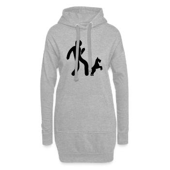 Dancing Dance Music - Hoodie-Kleid - Grau meliert - Vorne