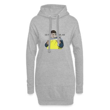 3 - Hoodie-Kleid - Grau meliert - Vorne