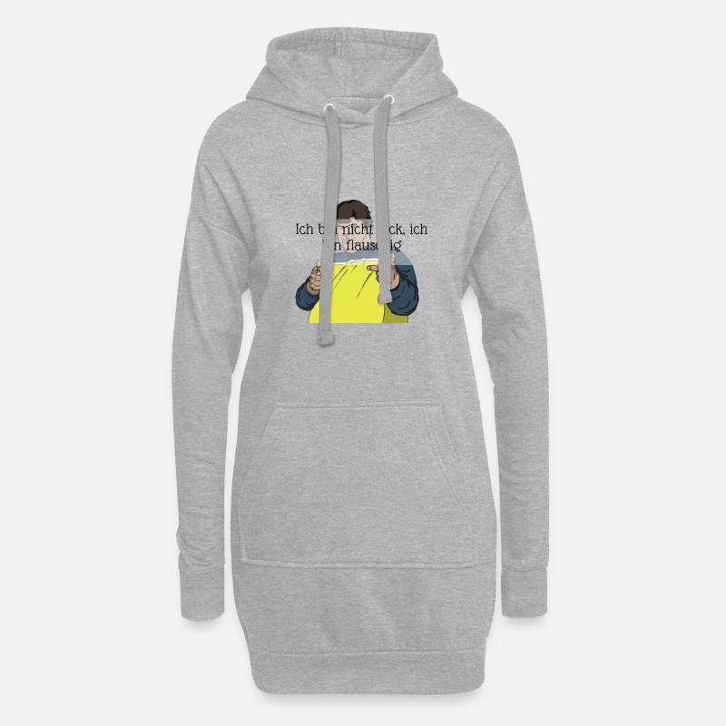 3 - Hoodie-Kleid - Grau meliert