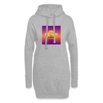Beach 3 - Hoodie-Kleid - Grau meliert - Vorne