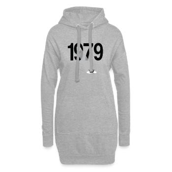 Millésime 1979 - Sweat-shirt à capuche long Femme - gris chiné - Devant