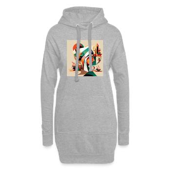 The Bauhaus Legacy - Hoodie-Kleid - Grau meliert - Vorne