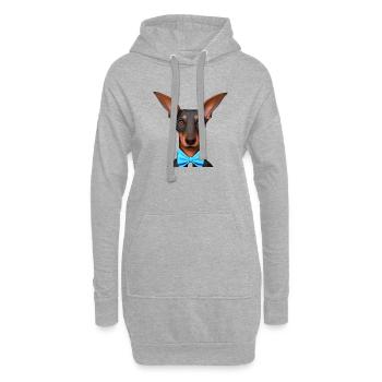 Doberman Chien Doberman Puppy Doberman Dresseur - Sweat-shirt à capuche long Femme - gris chiné - Devant