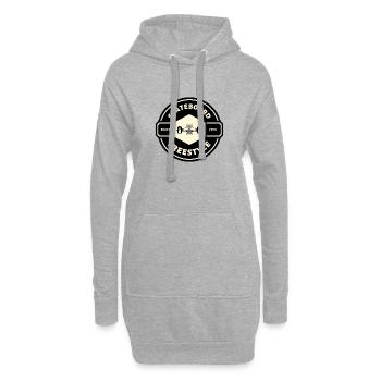 SKATEBOARD FREESTYLE X AXE X ROUEDE SKATE - Sweat-shirt à capuche long Femme - gris chiné - Devant