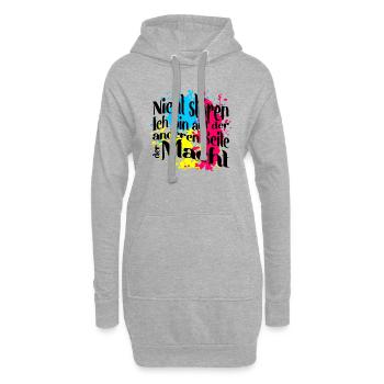 Ich bin auf der anderen Seite der Macht - Hoodie-Kleid - Grau meliert - Vorne