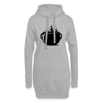 Kessel Magisch Hexe Halloween - Hoodie-Kleid - Grau meliert - Vorne