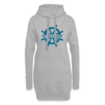 Captain - Hoodie-Kleid - Grau meliert - Vorne