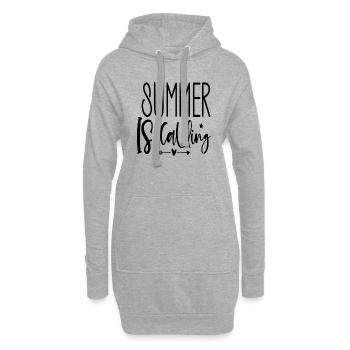 Summer Is Calling - Hoodie-Kleid - Grau meliert - Vorne