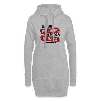 49% Mécanicien 51% Badass - Sweat-shirt à capuche long Femme - gris chiné - Devant