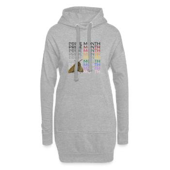 Pride Month Moth Meme - Sweat-shirt à capuche long Femme - gris chiné - Devant