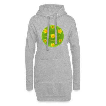 Garten Löwenzahn - Hoodie-Kleid - Grau meliert - Vorne