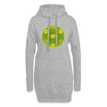 dandelions garden dandelion - Hoodie-Kleid - Grau meliert - Vorne