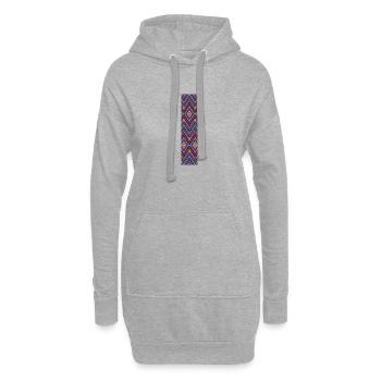 Monogramme Lettre I - motif géométrique - Sweat-shirt à capuche long Femme - gris chiné - Devant