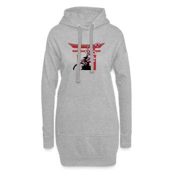Japon - Sweat-shirt à capuche long Femme - gris chiné - Devant