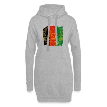 Afghanistan - Hoodie-Kleid - Grau meliert - Vorne