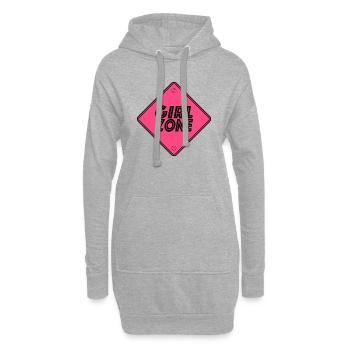 Girl Zone - Hoodie-Kleid - Grau meliert - Vorne