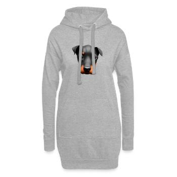 Doberman Dresseur Doberman Chien Doberman Chiot - Sweat-shirt à capuche long Femme - gris chiné - Devant
