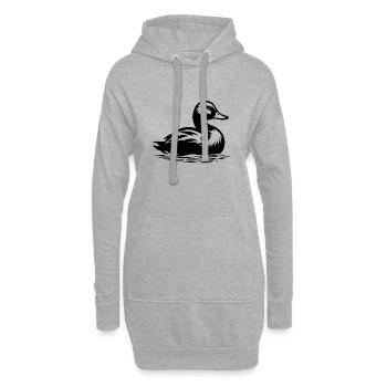 Ente Vögel Enten - Hoodie-Kleid - Grau meliert - Vorne