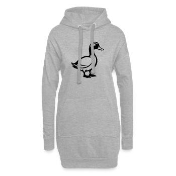 Ente Vögel Enten - Hoodie-Kleid - Grau meliert - Vorne