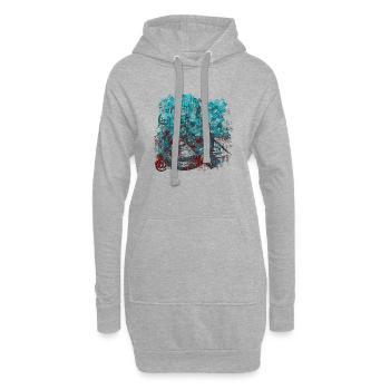 Graffiti-Stil Splash Hip Hop Farben Maler Farbe - Hoodie-Kleid - Grau meliert - Vorne