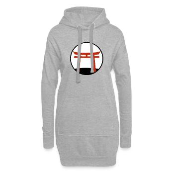 Rotes Torii-Tor auf dem Hügel: Japan - Hoodie-Kleid - Grau meliert - Vorne