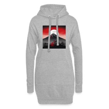 Der Gipfel der Inspiration: Mount Fuji in seiner P - Hoodie-Kleid - Grau meliert - Vorne