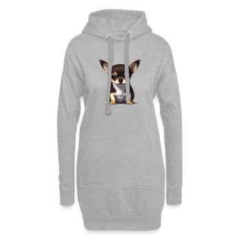 Chihuahua Dog Propriétaire Chihuahua Puppy Dogs - Sweat-shirt à capuche long Femme - gris chiné - Devant