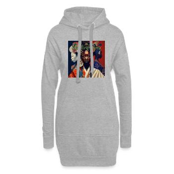 AfroXingfuAma - Sweat-shirt à capuche long Femme - gris chiné - Devant