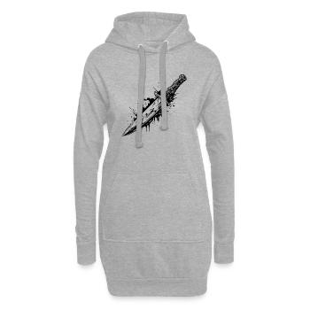 Knife Cutler Knife Lover - Sweat-shirt à capuche long Femme - gris chiné - Devant