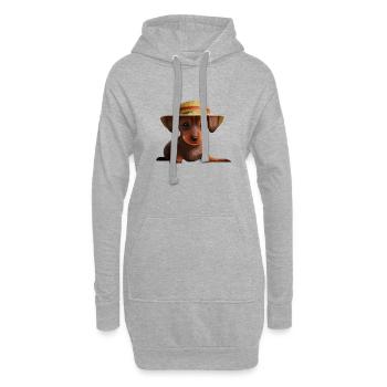 Dachshund Hunde Dackelwelpe Hund Hundehalter - Hoodie-Kleid - Grau meliert - Vorne