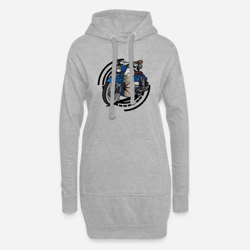 Sperber // Illustration - Hoodie-Kleid - Grau meliert