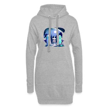 Friedhof - Hoodie-Kleid - Grau meliert - Vorne