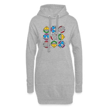 Millésime 1980 - Sweat-shirt à capuche long Femme - gris chiné - Devant
