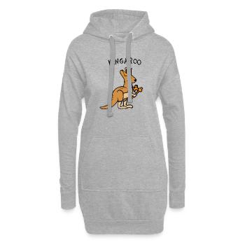 Kingaroo Känguru - Hoodie-Kleid - Grau meliert - Vorne