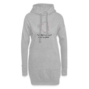 C est l Algérie qui a fait de moi une femme - Sweat-shirt à capuche long Femme - gris chiné - Devant