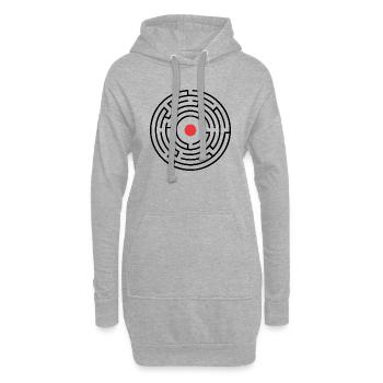 labyrinth - Hoodie-Kleid - Grau meliert - Vorne