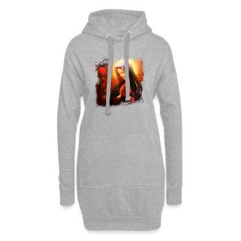 Sainte Marie Marie Vierge Marianne Vierge Marie Sainte - Sweat-shirt à capuche long Femme - gris chiné - Devant