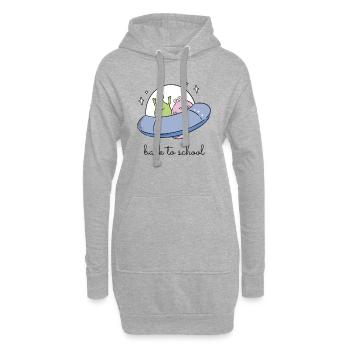 Space School Shirt, Back To School Gifts - Hoodie-Kleid - Grau meliert - Vorne