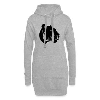 Panther Predator Jungle Wildcat - Sweat-shirt à capuche long Femme - gris chiné - Devant