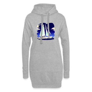 Segelschiff Segeln Segelboot Segler Segelsport - Hoodie-Kleid - Grau meliert - Vorne