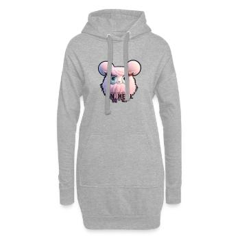 Wish u well … - Hoodie-Kleid - Grau meliert - Vorne