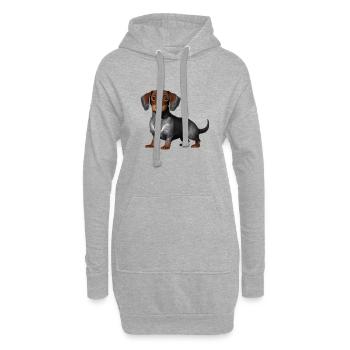 Dachshund Hund Hundehalter Dackelwelpe Hunde - Hoodie-Kleid - Grau meliert - Vorne
