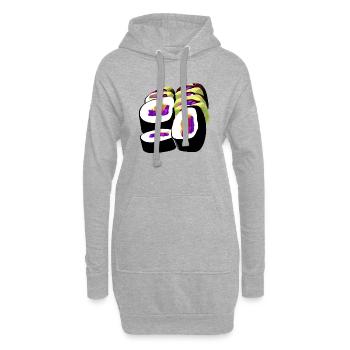 Sushi - Sweat-shirt à capuche long Femme - gris chiné - Devant