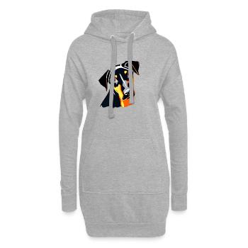 Doberman Chien Doberman Dresseur Doberman Chiot Doberman - Sweat-shirt à capuche long Femme - gris chiné - Devant
