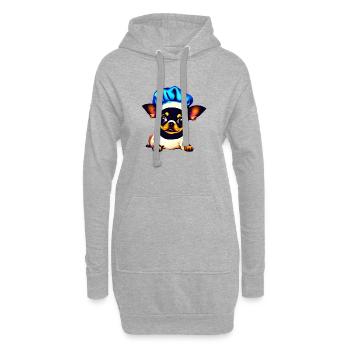 Chihuahua Chiens Restaurateur Chihuahua Chihuahua Puppy - Sweat-shirt à capuche long Femme - gris chiné - Devant