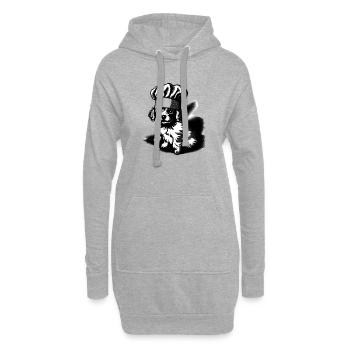 Caniche Dog Propriétaire Restaurateur Chien Amour Caniche Chiot - Sweat-shirt à capuche long Femme - gris chiné - Devant