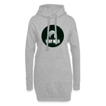 Stay wild - Hoodie Dress - heather grey - Front