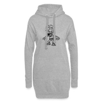 Zombie Undead Halloween Horreur - Sweat-shirt à capuche long Femme - gris chiné - Devant