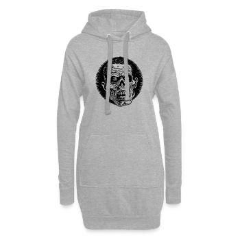 Zombie Undead Halloween Horreur - Sweat-shirt à capuche long Femme - gris chiné - Devant